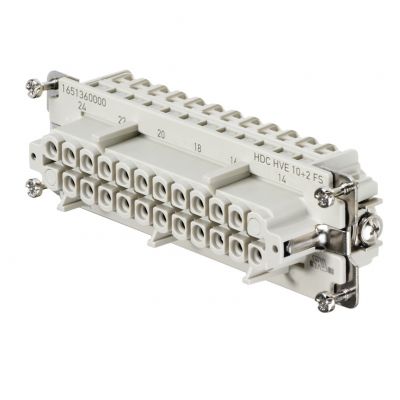 WEIDMULLER HDC HVE 10+2 FT CtH Wkład styku (złącza przemysłowe), złącze żeńskie, 830 V, 20 A, Liczba biegunów: 12, złącze sprężynowe, Wielkość konstrukcyjna: 8 1967260000 /1szt./ (1967260000)