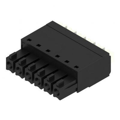 WEIDMULLER BCF 3.81/06/180 SN BK BX Wtyk PCB (złącze wiązki), listwa z gniazdami, 3.81 mm, Liczba biegunów: 6, PUSH IN, Złącze sprężynowe 1969980000 /50szt./ (1969980000)
