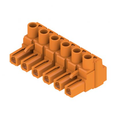 WEIDMULLER BLZ 7.62HP/06/180 SN OR BX Wtyk PCB (złącze wiązki), 7.62 mm, Liczba biegunów: 6, Przyłącze z jarzmem 1980520000 /50szt./ (1980520000)