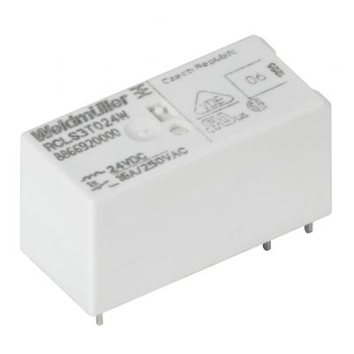 WEIDMULLER RCL314060W Miniaturowy przekaźnik przemysłowy, 60 V DC, 1 zestyk przełączny (AgNi) , 250 V AC, 16 A, Raster w mm: 5.00, Przycisk testowy: Nie 1984060000 /20szt./ (1984060000)
