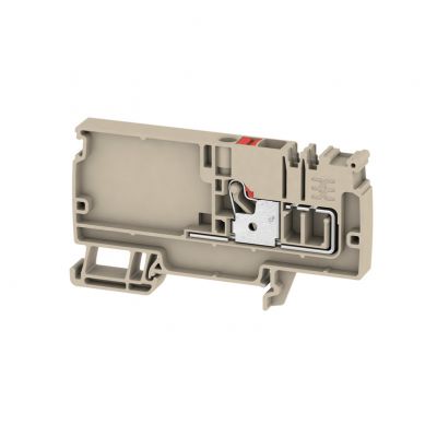 WEIDMULLER AAP11 6 LO RD Zacisk zasilający, PUSH IN, 6 mm², 500 V, 41 A, Liczba potencjałów w rzędzie: 1, TS 35, Ciemnobeżowy, kolor elementów uruchamiających: czerwony 1989780000 /20szt./ (1989780000)