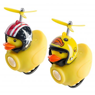 Światło rowerowe + dzwonek kaczka w kasku 130lm 800mAh 6000K 2 wzory ORNO (LT-21)
