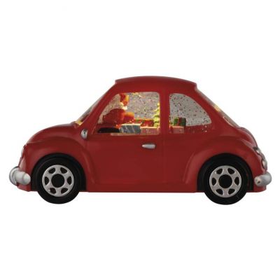 Samochodzik 1 LED śnieżne autko 10 cm 3x AA, ciepła biel, IP20, timer EMOS (DCLW19)