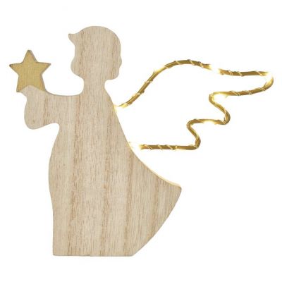 Ozdoba świąteczna anioł 8 LED 13 cm 2x AA ciepła biel IP20 timer EMOS (DCWW43)