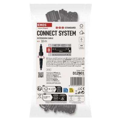 Przedłużacz do oświetlenia łączonego Standard 10m IP44 D1ZB01 EMOS (D1ZB01)