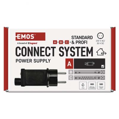 Zasilacz choinkowy do serii Standard i Profi 800LED IP44 timer D1ZB05 EMOS (D1ZB05)