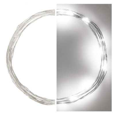 Lampki świąteczne łezki 20 LED 1,9m zimna biel IP20 timer EMOS (D3AC07)