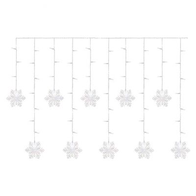 Dekoracje - 60 LED sople śnieżynki 135x50 cm zimna biel, IP20 EMOS (DCGW13)