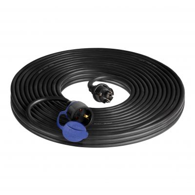 Przedłużacz warsztatowy bryzgoszczelny IP44, 1x2P+Z 30m,kabel gumowy olejoodporny H07RN-F 3x1,5mm2, (OR-AE-13290(GS)/30M)