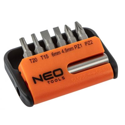 Końcówki wkrętakowe z uchwytem zestaw 7szt, NEO 06-101 GTX (06-101)