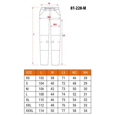 Spodnie robocze denim do pasa wzmocnione bawełna OXFORD 81-228 M/50 NEO GTX (81-228-M)
