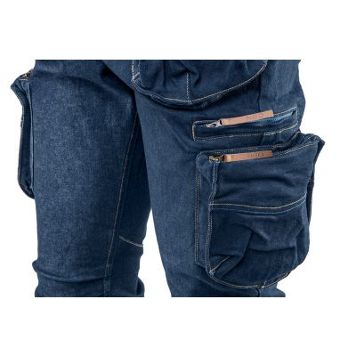 Spodnie robocze jeans denim do pasa wzmocnione bawełna 81-229 L/52 NEO TOOLS GTX (81-229-L)