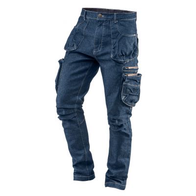 Spodnie robocze jeans denim do pasa wzmocnione bawełna 81-229 L/52 NEO TOOLS GTX (81-229-L)