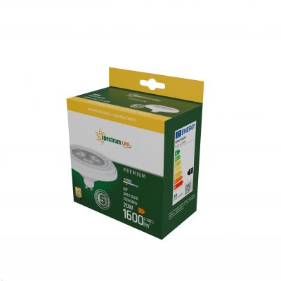Żarówka LED AR111 GU10 230V 20W COB 30ST NW b. neutralna RA90 BIAŁY 5 lat gw. Spectrum LED (WOJ+16985)