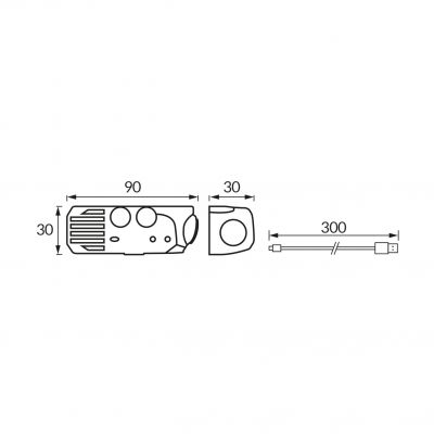 Latarka czołowa czołówka LUME LED 1W+3W 6500K b. zimna USB-C 800mAh IDEUS (04868)
