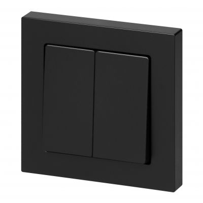 Łącznik podtynkowy świecznikowy Malta, 10A, 250V, WP-2M, czarny mat (FMS-101/B)