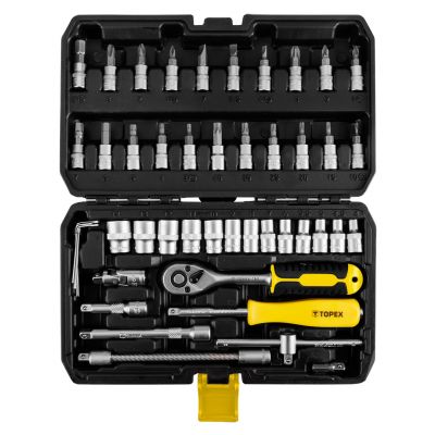 Klucze nasadowe 1/4" zestaw 46szt, TOPEX 38D640 GTX (38D640)