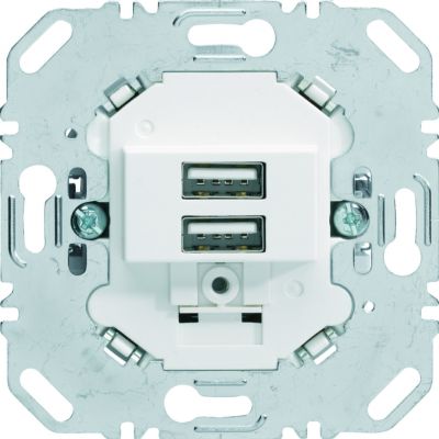 BERKER one.platform Mechanizm gniazda USB ładowania 3.0A 230V biały mat 260209 HAGER (260209)