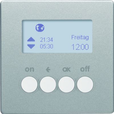 BERKER Q.x KNX RF quicklink Łącznik żaluzjowy czasowy do sterownika żaluzjowego i mechanizmu zasilającego Berker.Net aluminium aksamit lakierowana 85745224 HAGER (85745224)