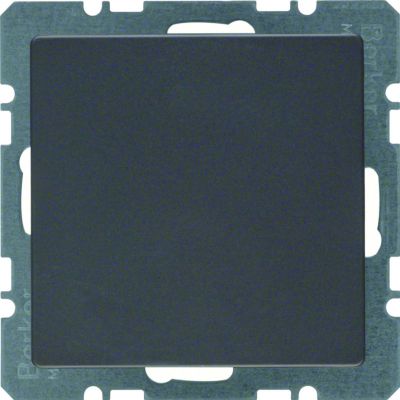 BERKER Q.x Zaślepka z płytką czołową bez pazurków rozporowych antracyt aksamit lakierowana 10096086 HAGER (10096086)