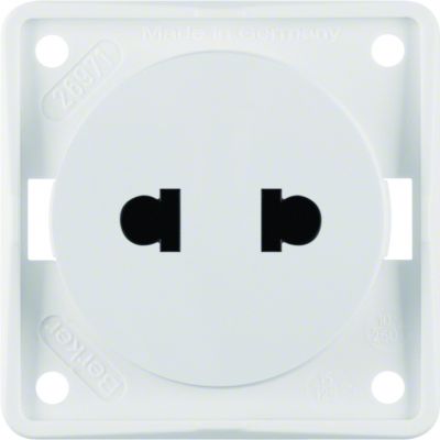 BERKER Integro Flow Gniazdo bez uziemienia Standard Euro-Amerykański biały 962572502 HAGER (962572502)