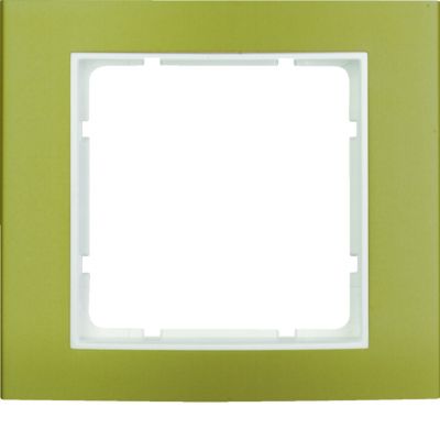 BERKER B.3 Ramka pojedyncza złoty/biała 10113046 HAGER (10113046)