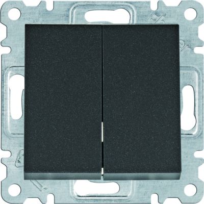 lumina Łącznik przyciskowy zwierny 2-klawiszowy czarny WL0143 HAGER (WL0143)