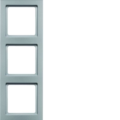 BERKER Q.3 Ramka potrójna aluminium aksamit lakierowana 10136094 HAGER (10136094)