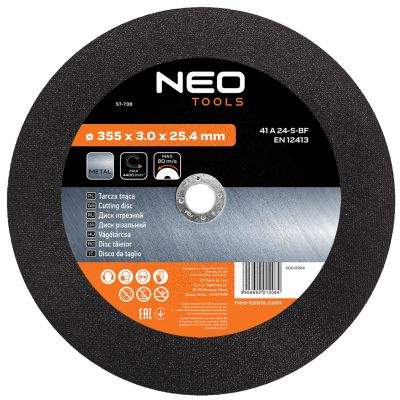 Tarcza tnąca do metalu 355x3,0x25,4mm 41 A30-T-BF GRAPHITE 57H738 GTX (57-738)