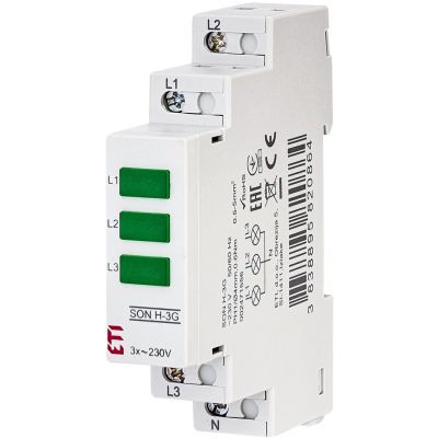 Sygnalizator obecności napięcia (3 x zielona LED) SON H-3G 002471556 ETI (002471556)