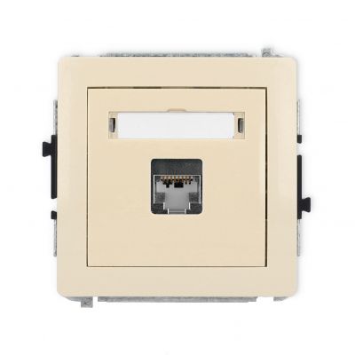 KARLIK DECO Gniazdo pojedyncze komputerowe 1xRJ45, kat. 5e, ekranowany, 8-stykowy beżowy 1DGK-1e (1DGK-1e)