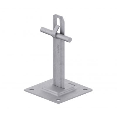 AN-11A/OG/-N Uchwyt na płytce stalowej H=12cm Z-zagięcie /OG/ AN-KOM (C192640)