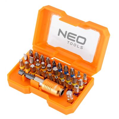 Końcówki wkrętakowe z uchwytem zestaw 32szt, NEO 06-106 GTX (06-106)