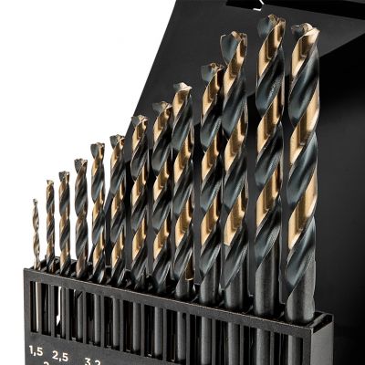 Wiertła do metalu HSS-CNC 124° "Pro-Tec" 1,5 - 6,5mm zestaw 13szt, GRAPHITE 55H088 GTX (55-088)