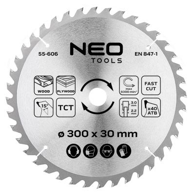 Tarcza do pilarki widiowa 300x30mm 40 zębów GRAPHITE 55H606 GTX (55-606)