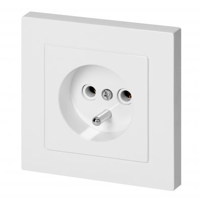 Gniazdo pojedyncze podtynkowe 2P+Z Malta, 16A, 250V, PT-16M, biały (FMS-105/W)