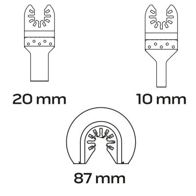 Zestaw brzeszczotów do metalu 3szt, GRAPHITE 56H072 GTX (58-072)