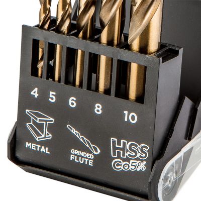 Wiertła do metalu HSS-Co 4,0 - 10mm 5szt, GRAPHITE 57H086 GTX (57-086)