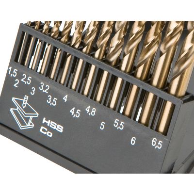 Wiertła do metalu HSS-Co 1,5-6,5mm zestaw 13szt, GRAPHITE 57H088 GTX (57-088)