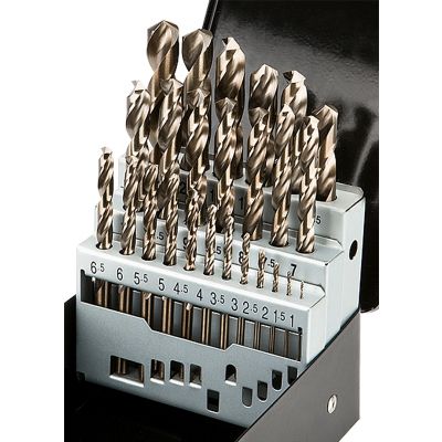 Wiertła do metalu HSS-Co 1,0-13,0mm zestaw 25szt, GRAPHITE 57H090 GTX (57-090)