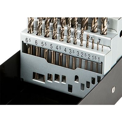 Wiertła do metalu HSS-Co 1,0-13,0mm zestaw 25szt, GRAPHITE 57H090 GTX (57-090)