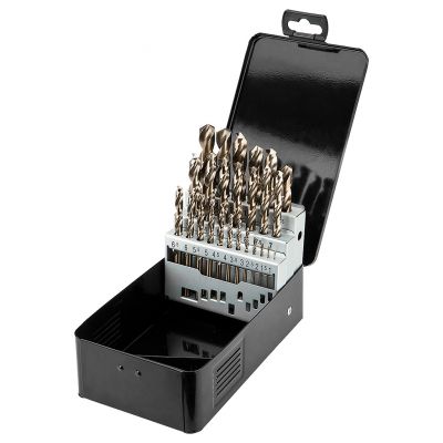 Wiertła do metalu HSS-Co 1,0-13,0mm zestaw 25szt, GRAPHITE 57H090 GTX (57-090)
