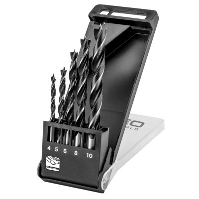 Wiertło do drewna spiralne 4,0 - 10mm zestaw 5szt, GRAPHITE 57H269 GTX (57-269)