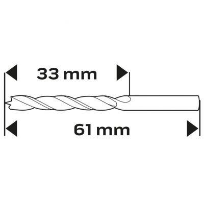Wiertło do drewna spiralne 3x60mm GRAPHITE 57H270 GTX (57-270)
