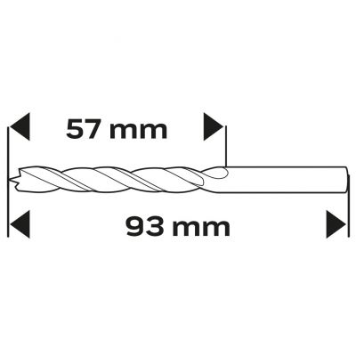 Wiertło do drewna spiralne 6x90mm GRAPHITE 57H273 GTX (57-273)