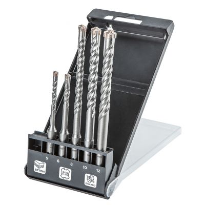 Zestaw wierteł do betonu SDS Plus quatro zestaw 5szt- 5 6x110mm + 8 10 12x160mm GRAPHITE 57H572 GTX (57-572)