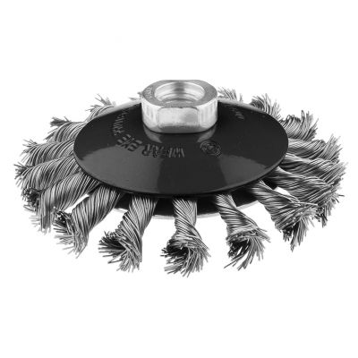 Szczotka druciana tarczowa odgięta 100mmxM14 INOX GRAPHITE 57H589 GTX (57-589)