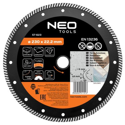 Tarcza diamentowa 230x22,2mm turbo super cienka GRAPHITE 57H623 GTX (57-623)