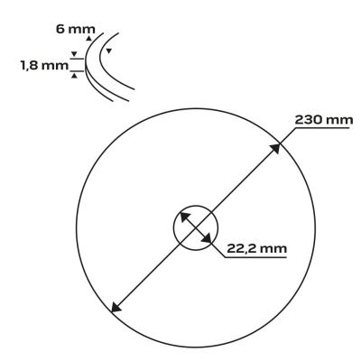 Tarcza diamentowa 230x22,2mm turbo super cienka GRAPHITE 57H623 GTX (57-623)