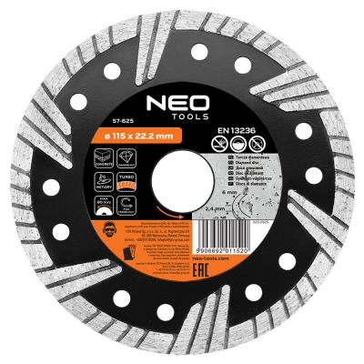 Tarcza diamentowa 115x22,2mm turbo GRAPHITE 57H625 GTX (57-625)